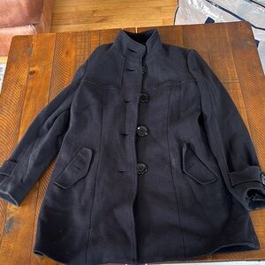 INC International Concepts Black Pea Coat